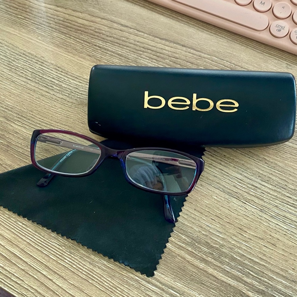 Bebe Envy Designer Eyeglasses Frames (5044) Purple Crystal (513) w/ Case